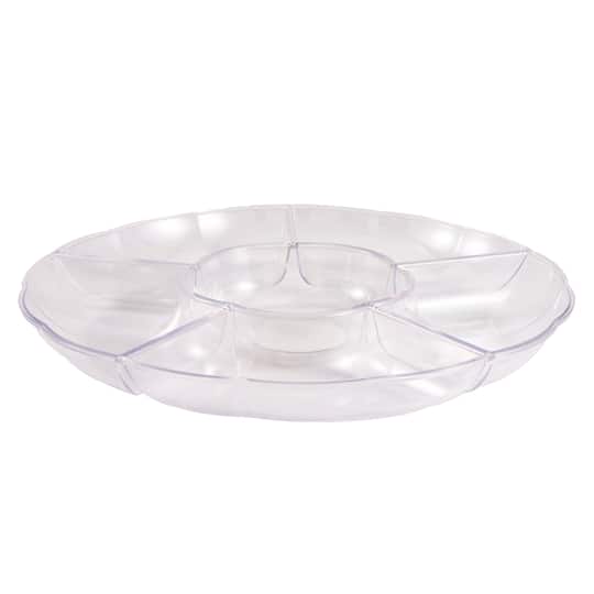 12" Divided Round Plastic Tray by Celebrate It